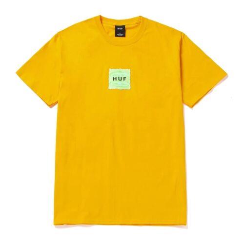 ハフ HUF Men's UFO Box Logo Graphic Tee T-Shirt - Gold メンズ