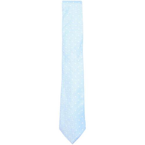 Altea Milano Men's Light Blue / White Raised Polka Dot Silk Necktie - One Size Y