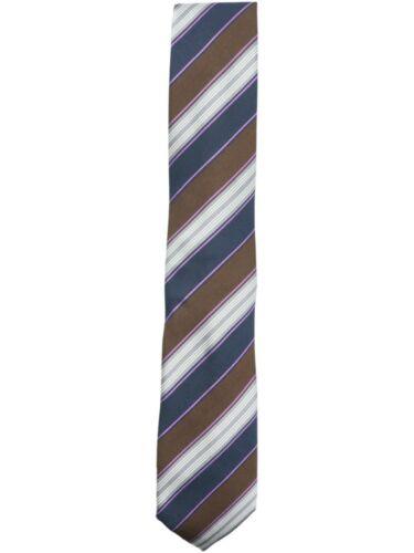 Altea Men's Navy / Brown Pink Grey Multi Diagonal Stripe Necktie - One Size Y