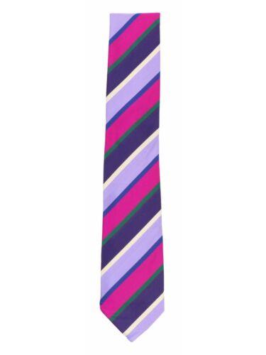 Altea Men's Purple / Pink Blue Green Multi Diagonal Stripe Necktie - One Size Y