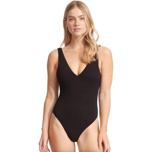 Seafolly Sea Dive Deep V-Neck Maillot One-Piece Swimsuit - Women's ǥ