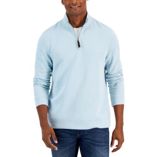 Club Room Mens Birdseye 1/4 Zip Comfortable Shirt Pullover Sweater 