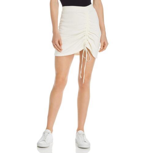 GGkG[ LNA Clothing Womens Ruched French Terry Casual Mini Skirt fB[X