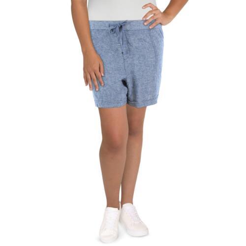 楽天サンガStyle & Co. Womens Blue Linen Casual Cross Dye Casual Shorts Plus 22W レディース