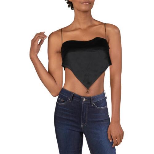 Danielle Bernstein Womens Handkerchief Cropped Tie Back Tank Top Shirt ǥ