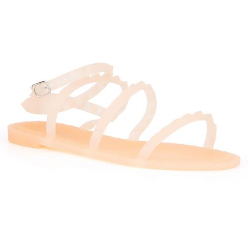 Olivia Miller Womens Studded Strappy Adjustable Jelly Sandals Shoes レディース