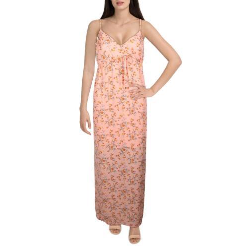 City Studio Womens Pink Ruffled Long Flowy Maxi Dress Juniors S レディース