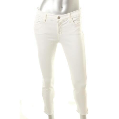 ジェイブランド J Brand Womens White Denim Mid-Rise Tapered Leg Capri Jeans 24 レディース