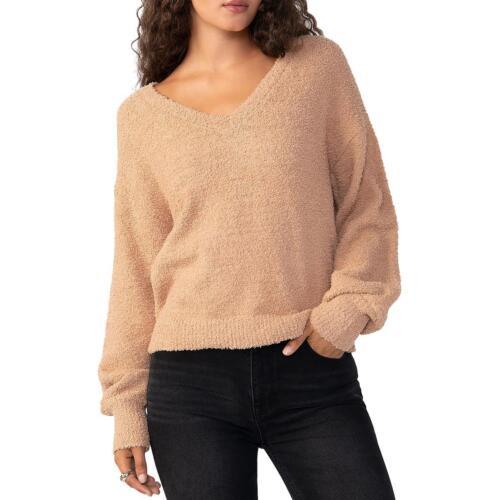 TN`A Sanctuary Womens Textured V Neck Cozy Pullover Sweater fB[X