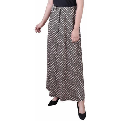 NY Collection Womens Polka Dot Belted Long Maxi Skirt Petites fB[X