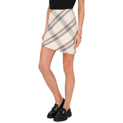 BX Vince Camuto Womens Tweed Plaid Short Mini Skirt fB[X