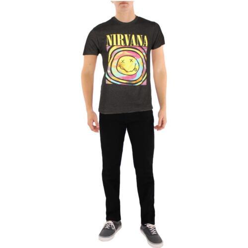 Nirvana Mens Smiley Gray Crewneck Short Sleeve Tee Graphic T-Shirt M メンズ