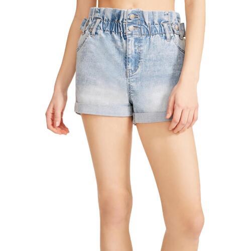 楽天サンガメデン Madden Girl Womens Ruby Blue Cuffed Denim Paperbag Shorts S レディース