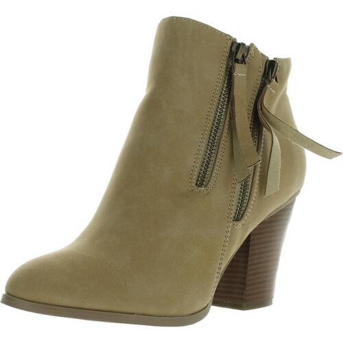 ジュルネ コレクション Journee Collection Womens Tan Zip Up Ankle Boots 7.5 Medium (B M) レディース