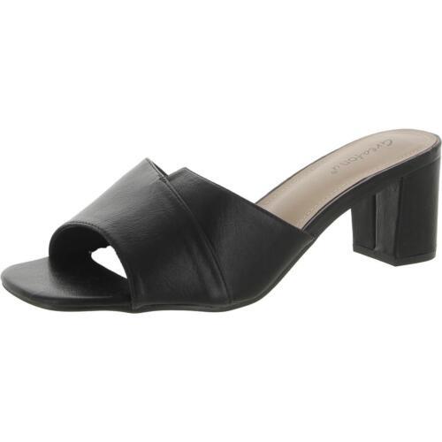 Greatonu Womens Faux Leather Slip-on Comfort Heels Shoes ǥ