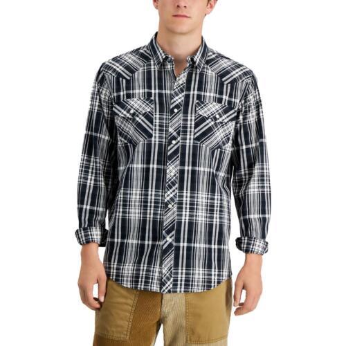 Sun + Stone Mens Remington Woven Regular Fit Collar Button-Down Shirt メンズ