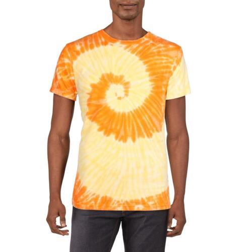 オリジナルペーパーバックス Original Paperbacks Mens Orange Tie-Dye Casual Short-Sleeve T-Shirt S メンズ