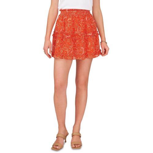 1.State Womens Smocked Ruffled Short Mini Skirt fB[X