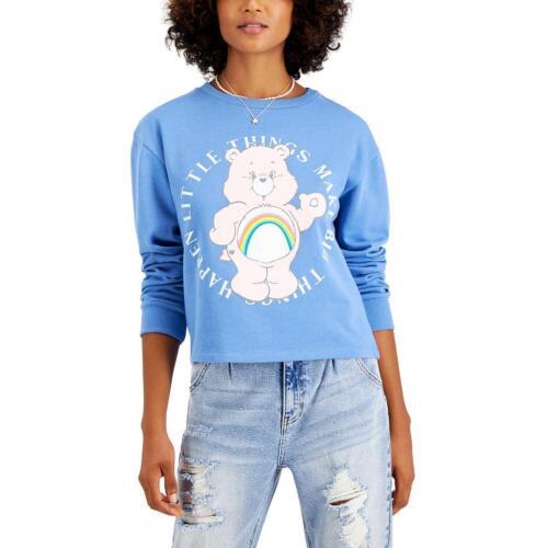 Freeze Womens Blue Graphic Cozy Top Sweatshirt Shirt Juniors L レディース