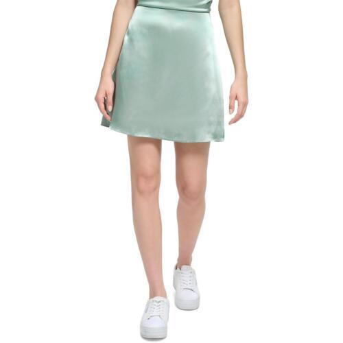 JoNC Calvin Klein Womens Satin Short Dressy Mini Skirt fB[X