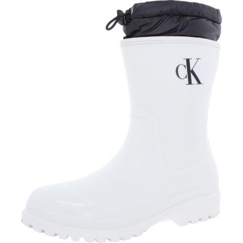 カルバンクライン Calvin Klein Jeans Womens Abay White Winter & Snow Boots 7 Medium (B M) 4568 レディース