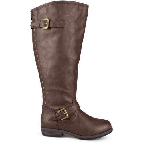 ジュルネ コレクション Journee Collection Womens Brown Knee-High Boots Heels 7.5 Wide (C D W) レディース