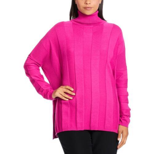 WZt Joseph A. Womens Pink Ribbed Turtleneck Top Shirt XL fB[X
