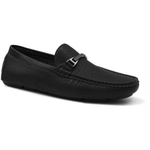 Aston Marc Mens Charter-03 Faux Leather Moccasin Driver Loafers Shoes メンズ