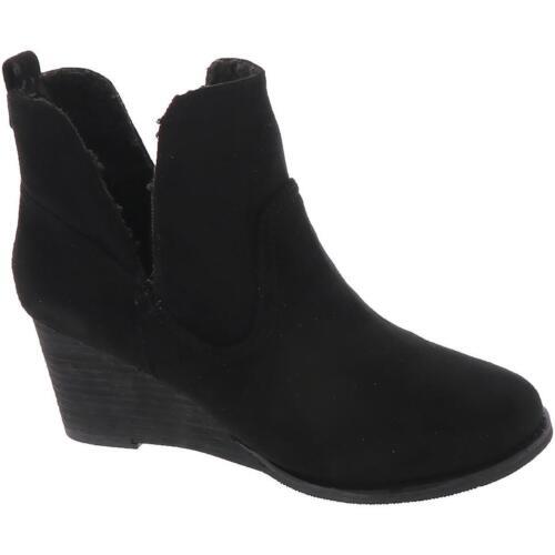 Very G Womens Ember Faux Suede Heels Pull On Ankle Boots Shoes レディース