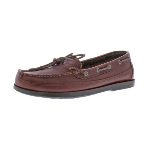 Life Outdoors Mens One Brown Flat Boat Shoes Shoes 12 Extra Wide (EE) メンズ