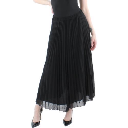 ANC Anne Klein Womens Black Pleated Lined Elastic Waist Maxi Skirt XXS fB[X