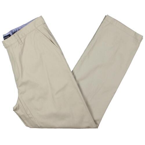 ノーティカ Nautica Mens Beacon Tan Twill Tailored Fit Khaki Pants Trousers 34/30 メンズ