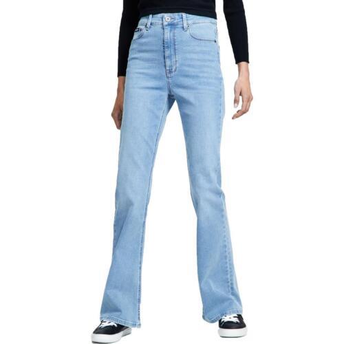 ディーケーエヌワイ DKNY Jeans Womens Boerum Slimming High Rise Denim Flare Jeans レディース