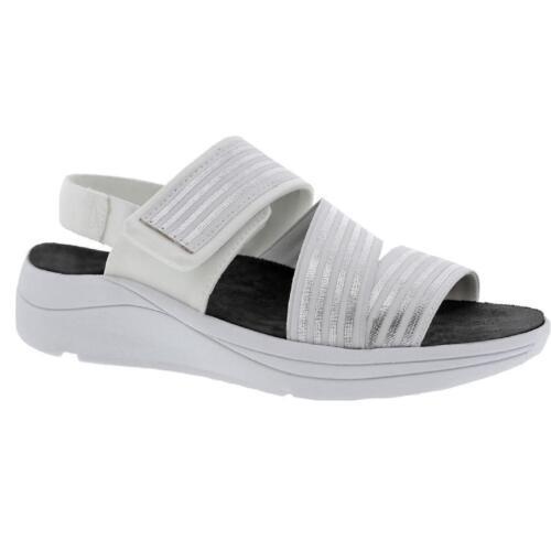 Drew Womens Sutton Open Toe Adjustable Striped Wedge Sandals Shoes レディース