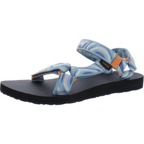 ƥ Teva Womens Blue Fringe Strappy Platform Sandals Shoes 9 Medium (B M) ǥ