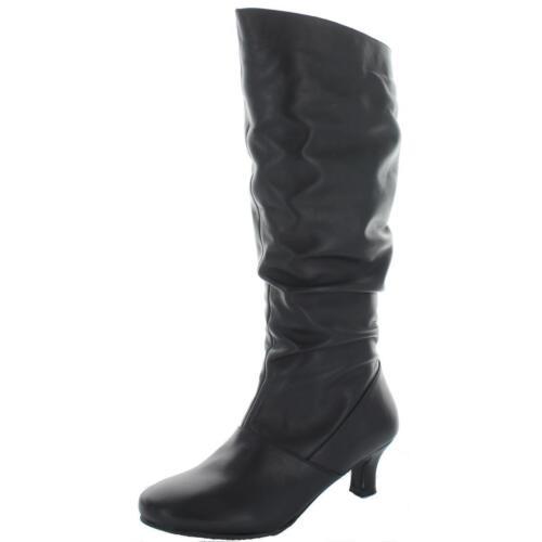 Array Womens Groovey Leather Pull On Round Toe Knee-High Boots Shoes ǥ