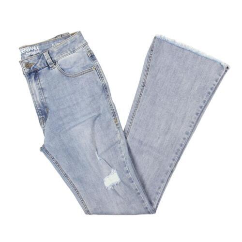 Rubberband Jeans Womens Blue Slim Fit Distressed Denim Flare Jeans 28 レディース
