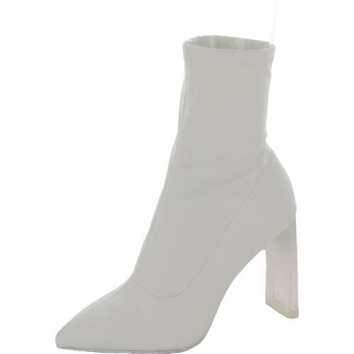 コールイットスプリング Call It Spring Womens Hailassi White Sock Boot Heels 7 Medium (B M) レディース