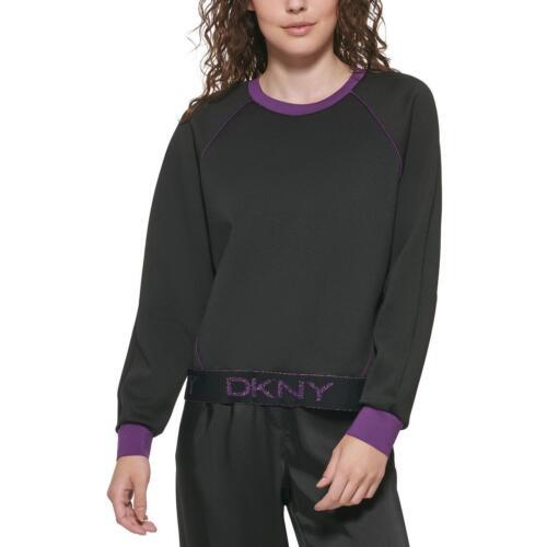 ディーケーエヌワイ DKNY Womens Black Back-Zipper Scuba Pullover Sweatshirt Top Plus XL レディース