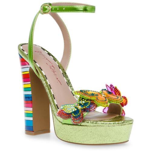 ベッツィージョンソン Betsey Johnson Womens Noemi Faux Leather Platform Sandals Shoes レディース