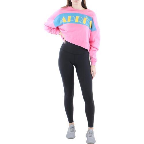 チェイサー Chaser Womens Pink Graphic Crew Neck Tee Sweatshirt Top L レディース