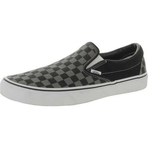 バンズ Vans Mens Gray Canvas Slip On Skate Sh