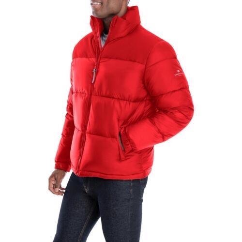 ɥ󡦥 London Fog Men's Quilted Colorblock Puffer Coat with Stand Collar 