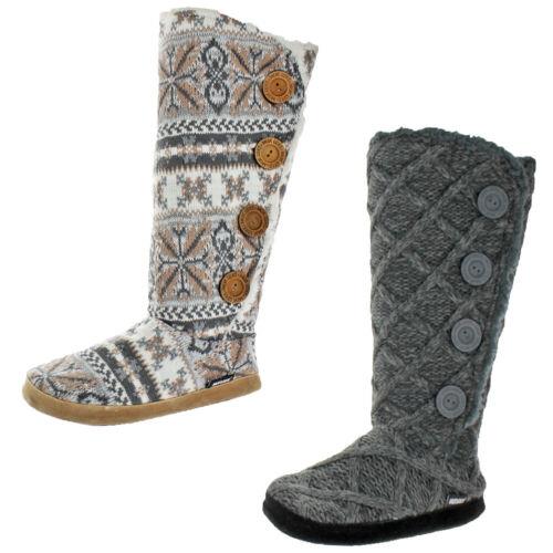 Muk Luks Mukluks Malena Women's Button Knit Sweater Boots Cold Weather レディース