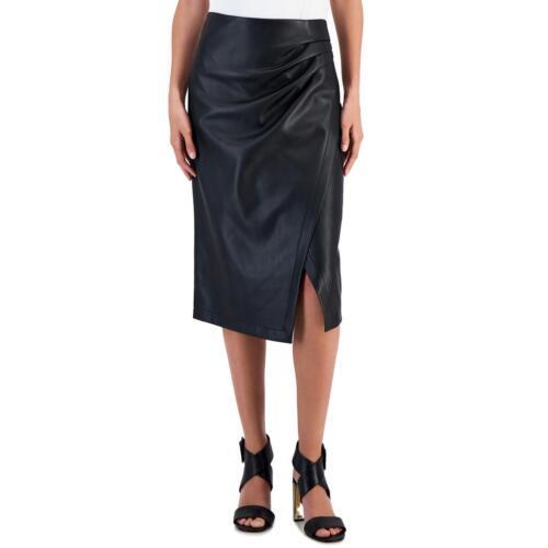 T ^n T Tahari Womens Faux Leather Wrap Skirt fB[X