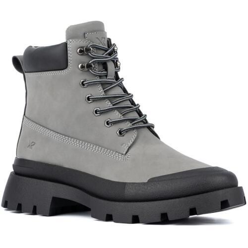 Xray Mens Joel Faux Leather Ankle Lugged Combat & Lace-up Boots Shoes メンズ