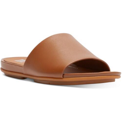 フィットフロップ Fitflop Womens Gracie Leather Slip On Flats Slide Sandals Shoes レディース