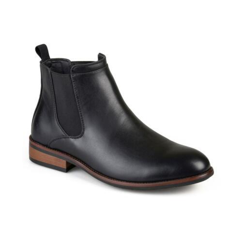 Vance Co. Mens Landon Faux Leather Stretch Pull On Chelsea Boots Shoes メンズ