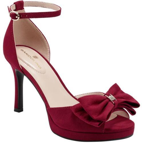 バンドリーノ Bandolino Womens Kissly Faux Suede Bow Peep Toe Pumps Shoes レディース