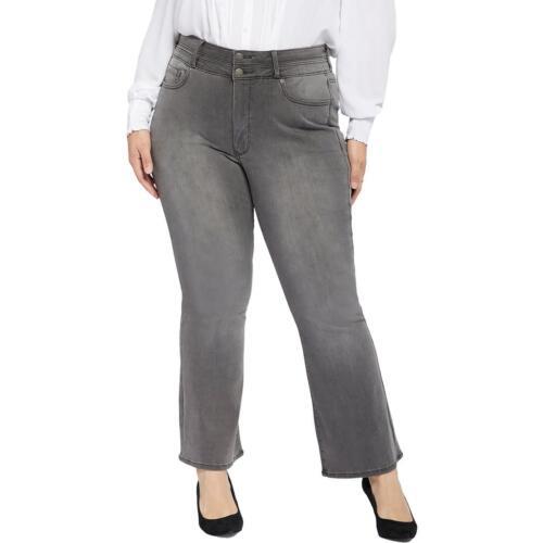 NYDJ Womens Ava High-Rise Slimming Denim Flare Jeans Plus レディース